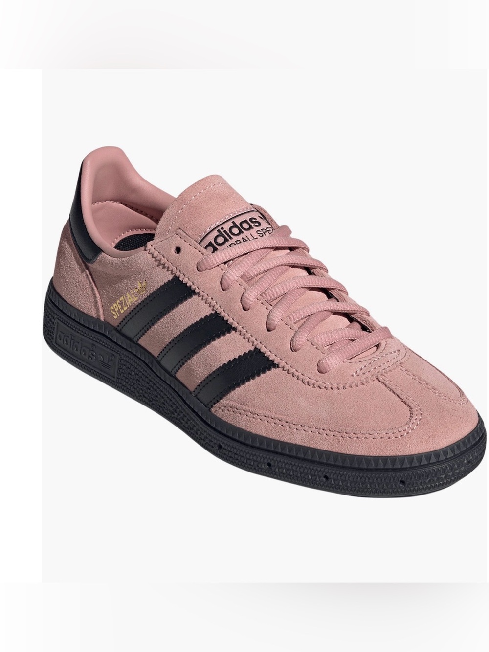 Adidas Kids Handball Spezial Sneakers Pink Black Suede Gum Sole NWT Size 5